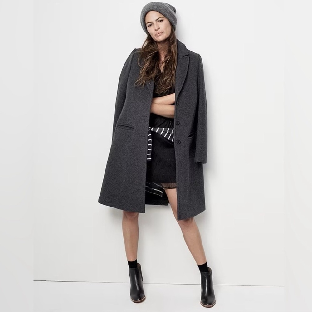 madewell heather wool coat, new without tag